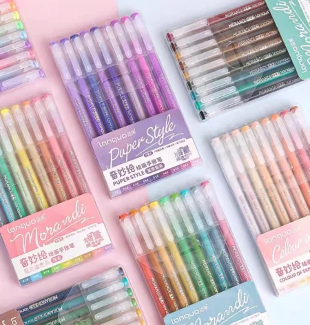 9pcs/set Morandi Colored Gel Pens