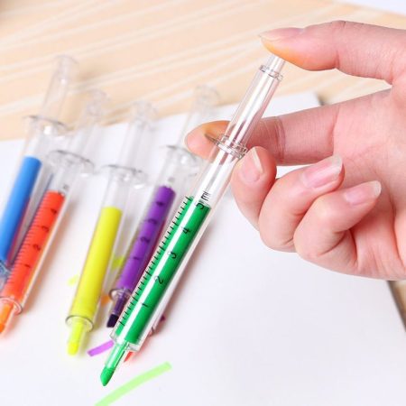 Highlighters, Green Highlighters| Cute Stationery Syringe Highlighters