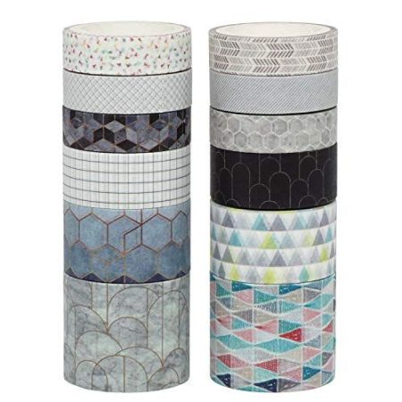12 Set Rolls Washi Tape Modern Arts Decorative