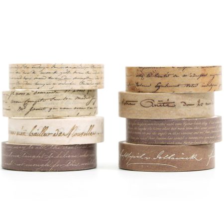8 Rolls Retro Washi Tape Set Vintage Decorative Masking Tape for Scrapbooking Journaling Supplies DIY Crafts Gift Wrapping