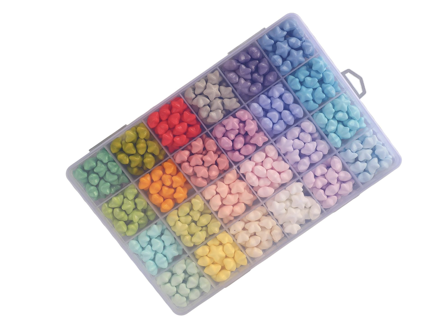 480 pcs star shape colourful wax beads - Image 2