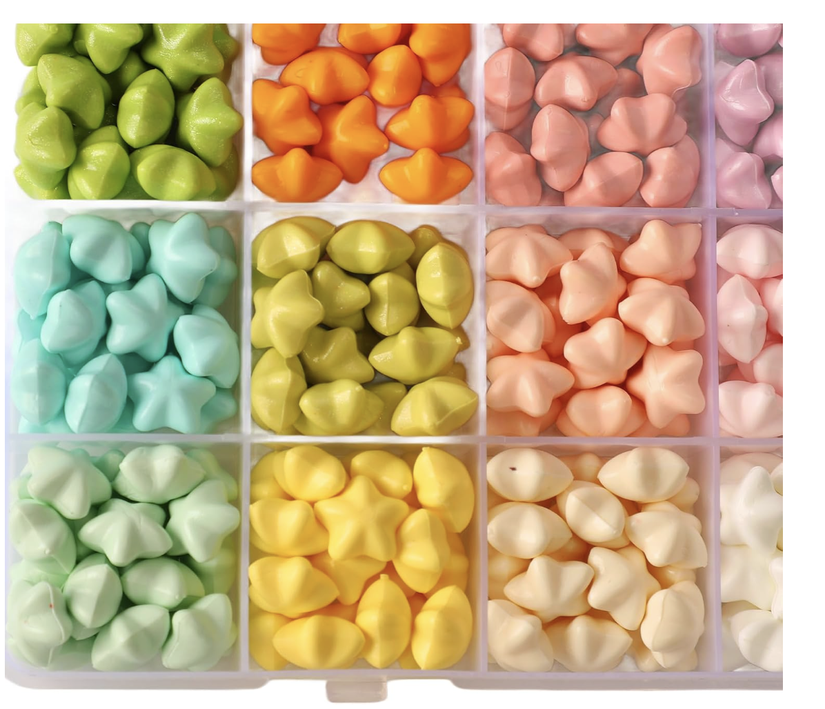 480 pcs star shape colourful wax beads - Image 3