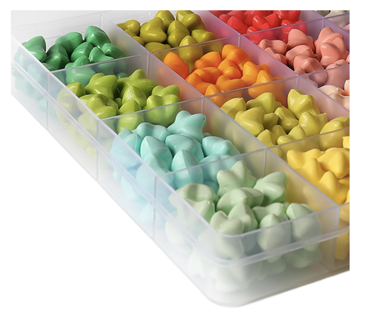 480 pcs star shape colourful wax beads - Image 4
