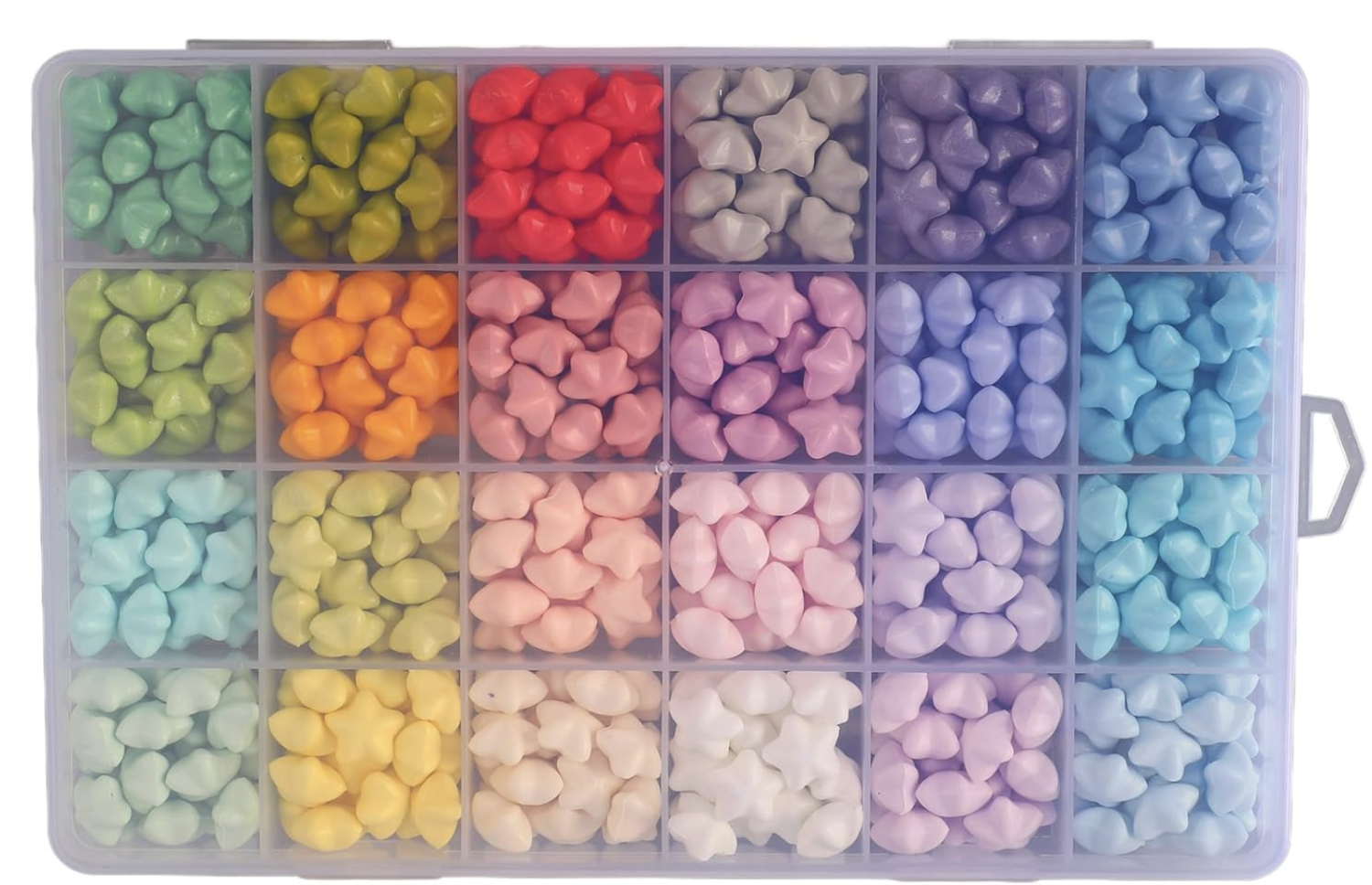 480 pcs star shape colourful wax beads - Image 5