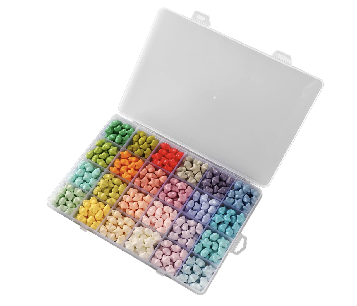480 pcs star shape colourful wax beads - Image 10