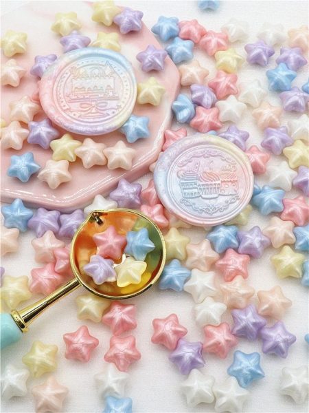 480 pcs star shape colourful wax beads